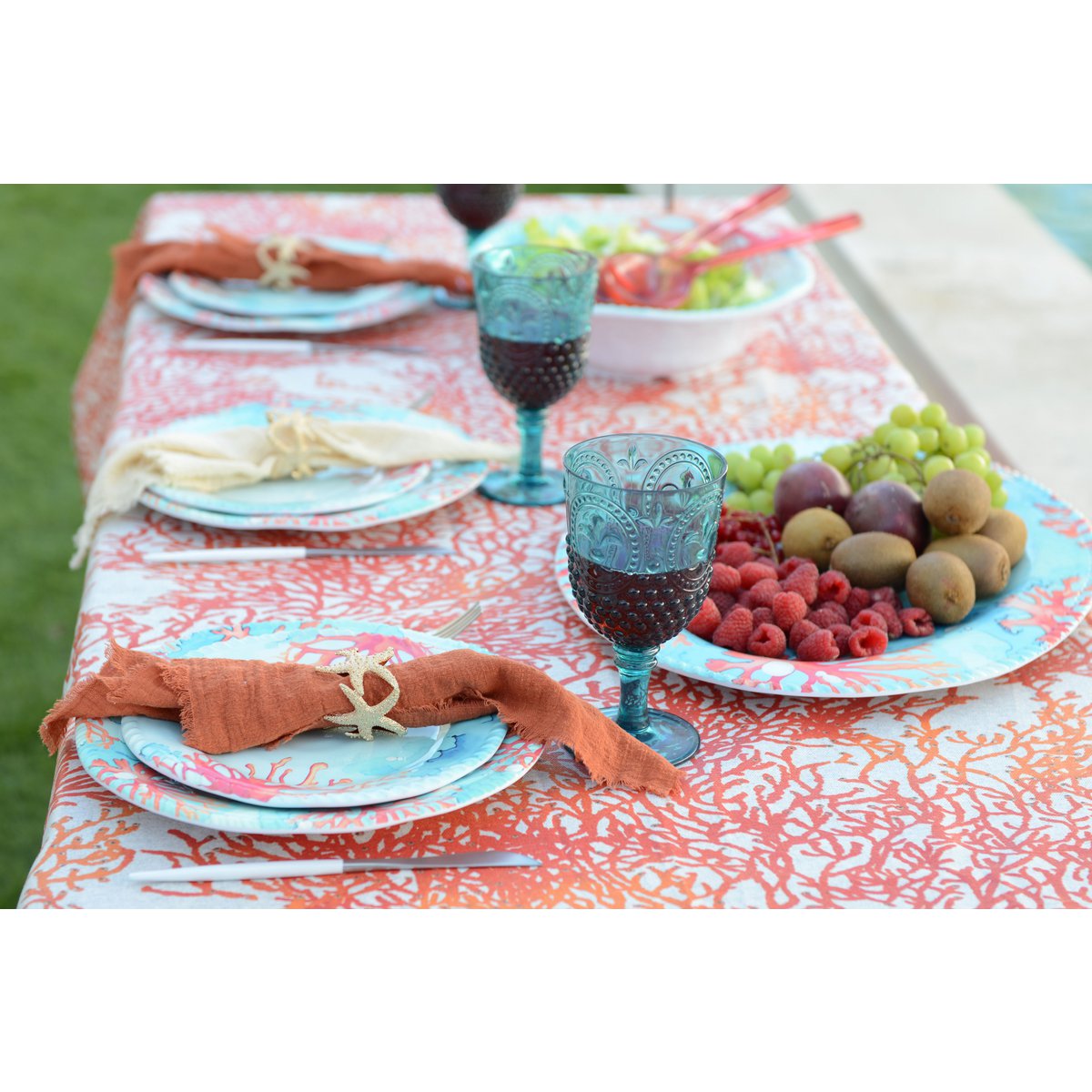 Platte plaat in melamine koraal 28x28x2.5 cm