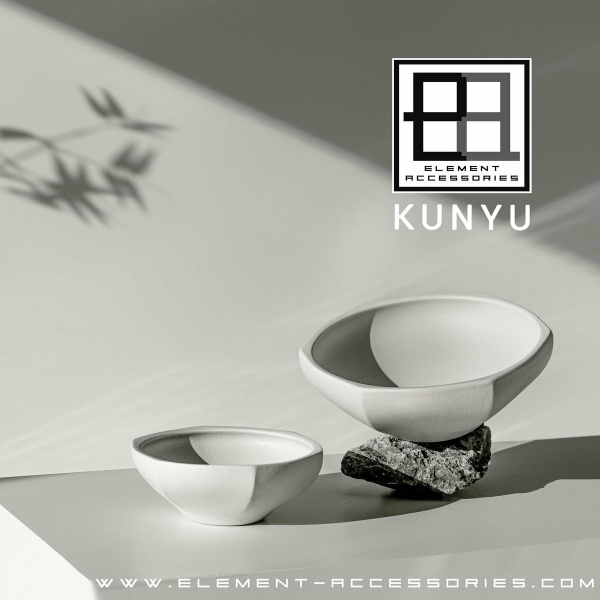 Kom in moderne Aziatische stijl, hoogwaardig design en afwerking, KUNYU30WH