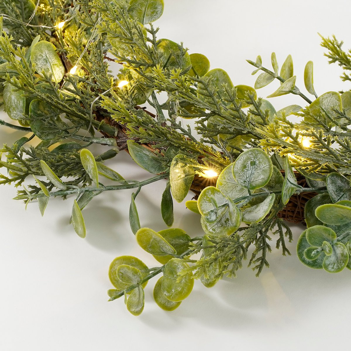 Kerstkrans met LED Verlichting - Ø45 cm - Groen