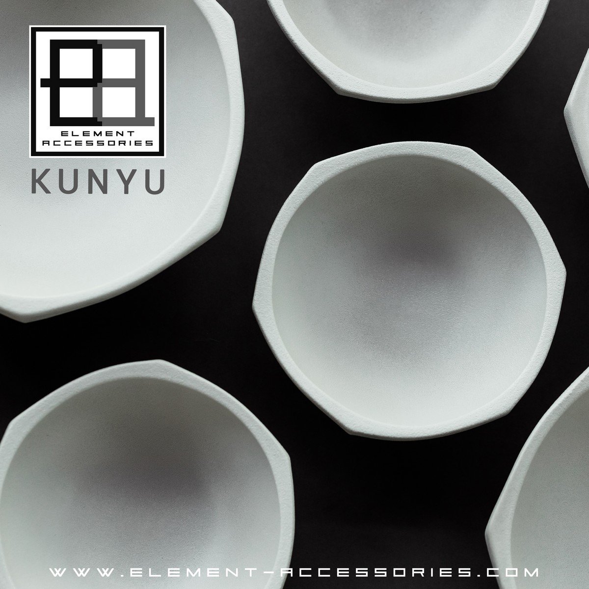 Kom in moderne Aziatische stijl, hoogwaardig design en afwerking, KUNYU22WH