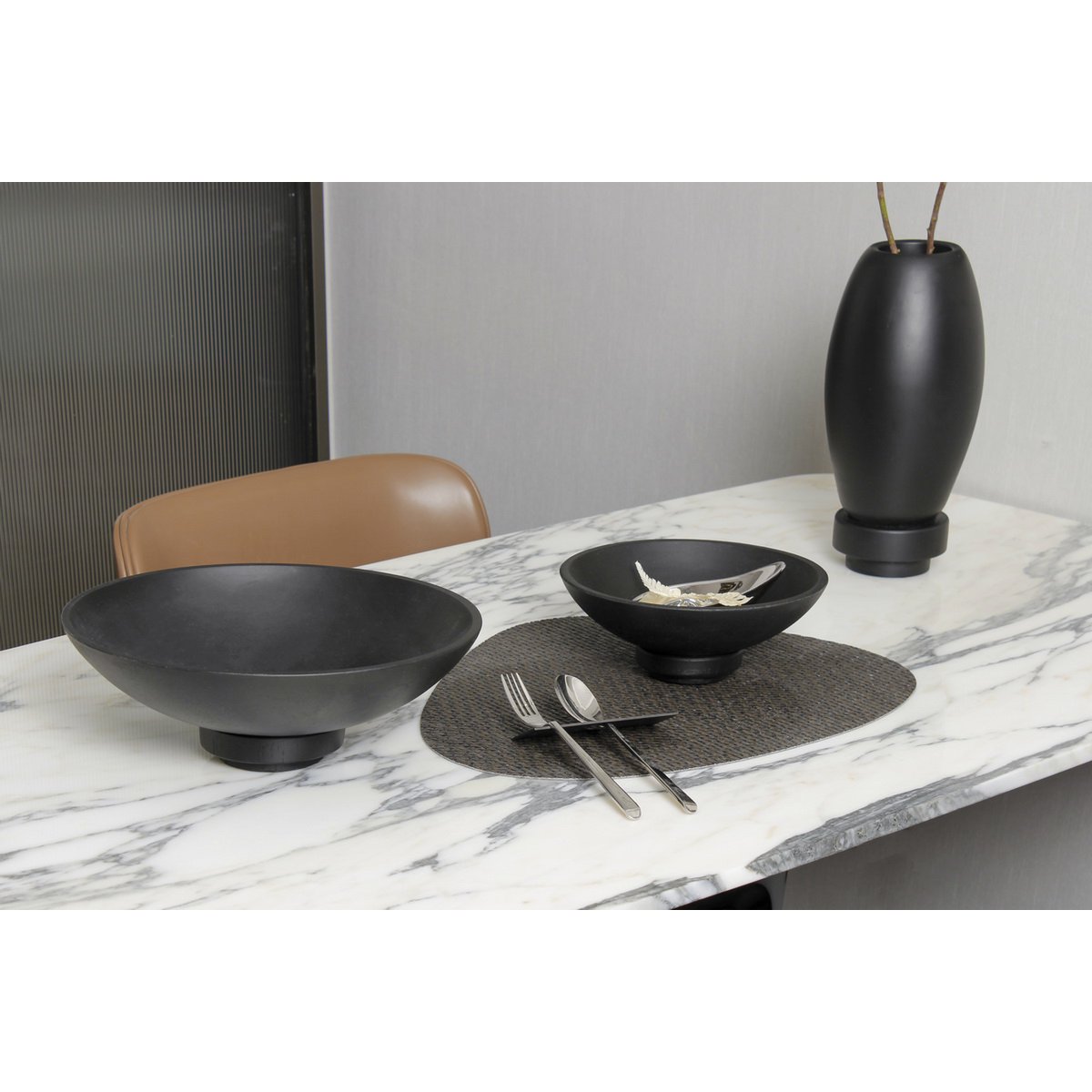 Grote Schaal Modern Design, van microcement, zwart, RUD12BK