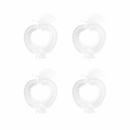APPEL GLAZEN KOPJES 16,5X12,2X4,5CM - SET VAN 4
