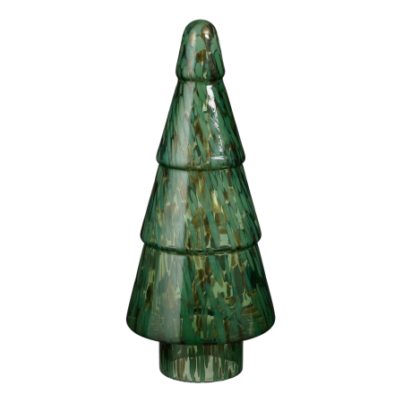 Kerstdecoratie Boom - H42 x Ø16 cm - Glas - Groen