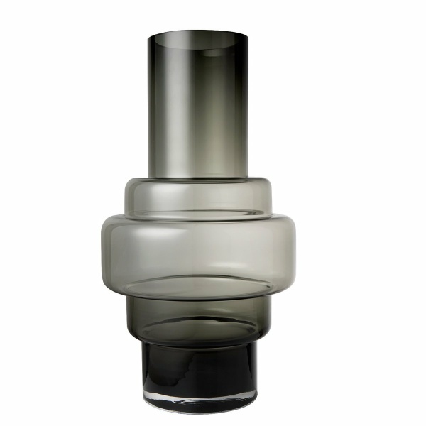 retro stijl dikke glazen vaas XXL, serie: TYLER 46GR, 9mm dik luxe glas