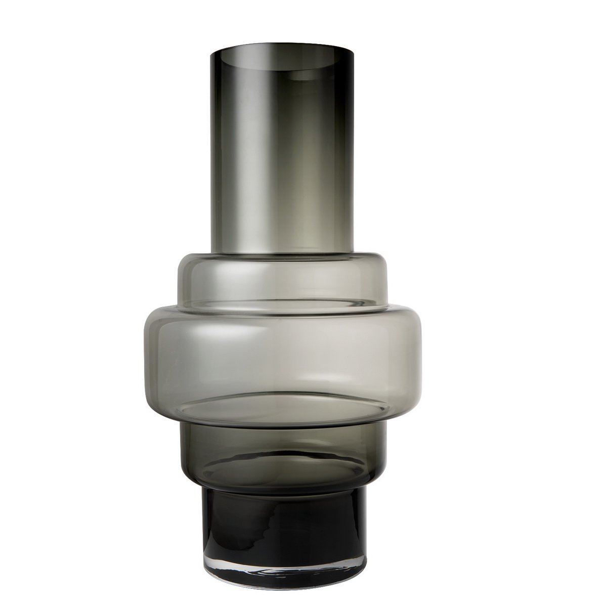 retro stijl dikke glazen vaas XXL, serie: TYLER 46GR, 9mm dik luxe glas
