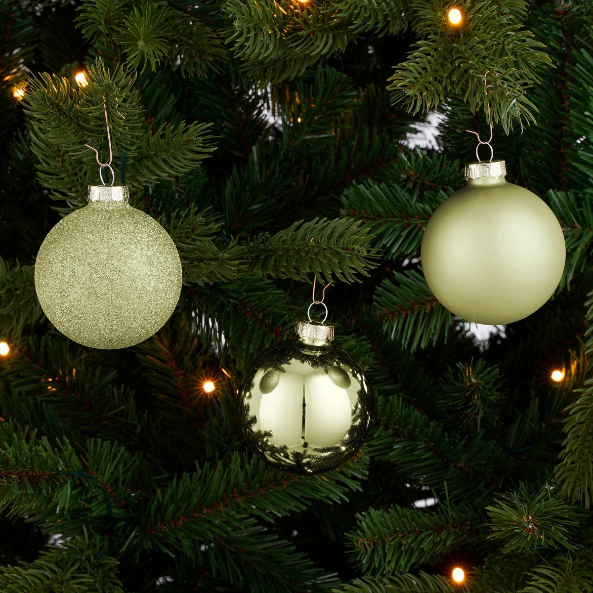 Kerstballen Set - 26 Stuks - Ø7 cm - Glas - Lichtgroen