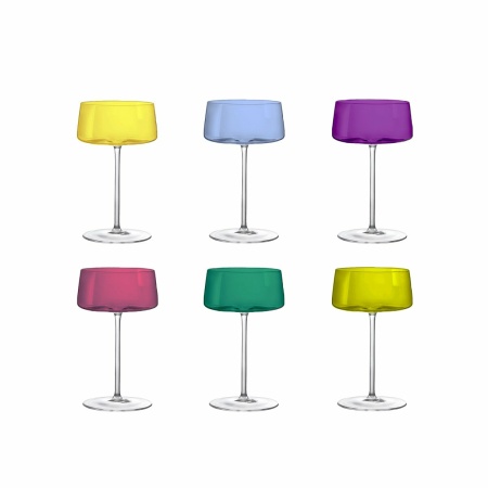 220 ml vergulde rand Champagne Cutters - veel 6