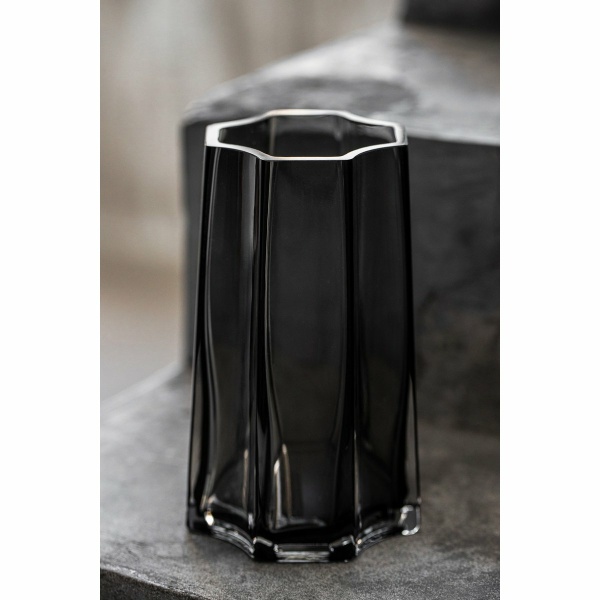 Modern-Klassiek Luxe hoge vaas, stijlvol Belgisch design, LENOX 40 Grijs
