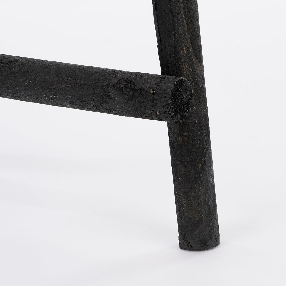 Ladderrek - L29 x B49 x H119 cm - Populierenhout - Zwart
