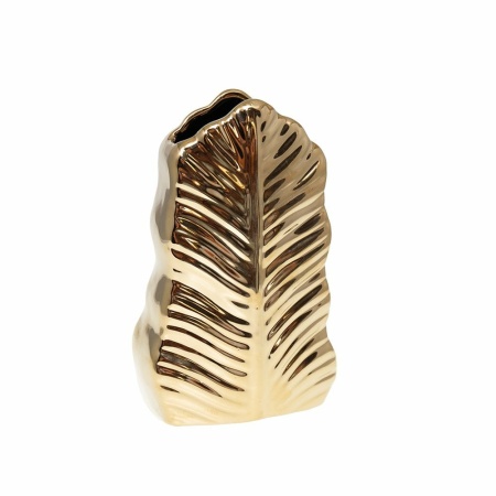 Keramische bladgoud vaas 13x7,5x21cm