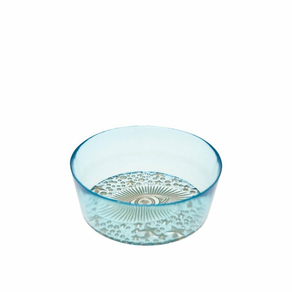 Turquoise blauwe oog kom 15x15x6cm