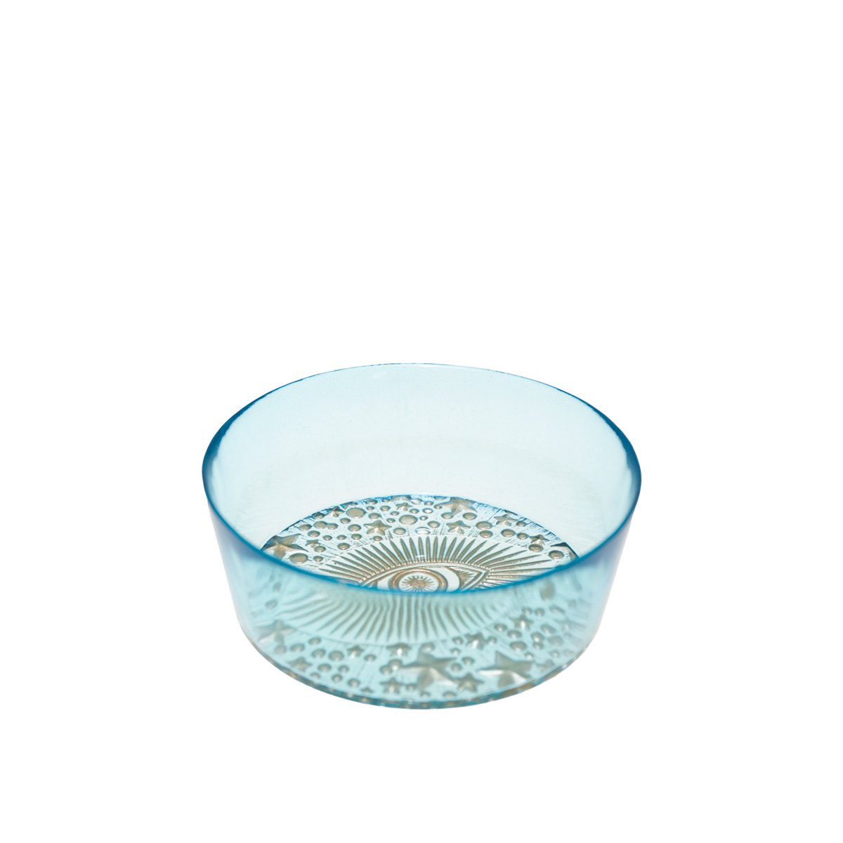 Turquoise blauwe oog kom 15x15x6cm