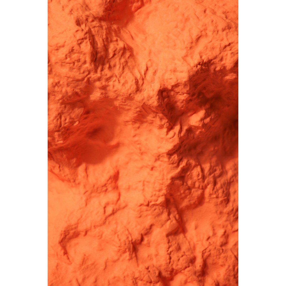 Keramieken vaas w. look of rock, in trendy oranje CHU32OR