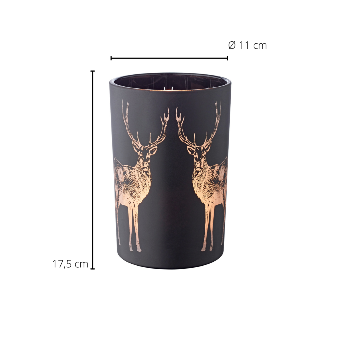 EDZARD lantaarn Tiu H 18 cm mat zwart