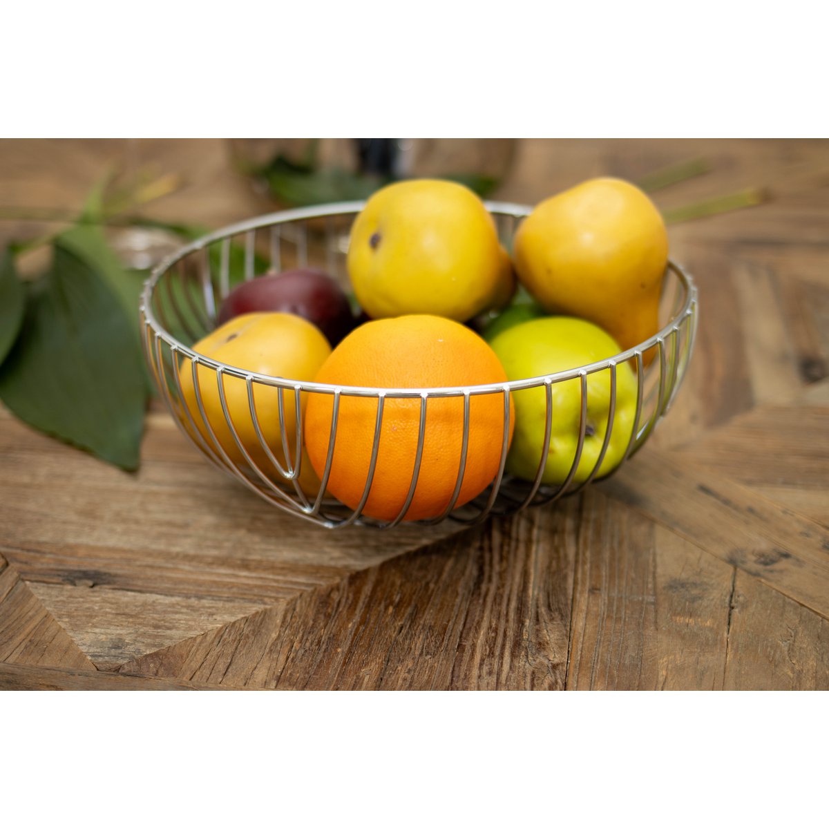 Iron Chrome Bread Basket 26x26x10.5 cm