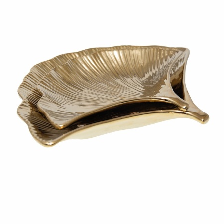 Ginkgo -bekers in gouden keramiek - veel van 2