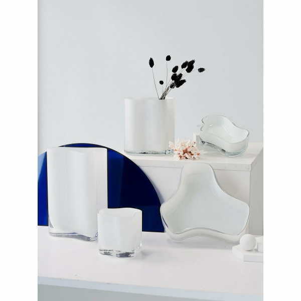 Nieuw modern design grote kom of bord, geïnspireerd op CORAL en Aalto, COR08WH
