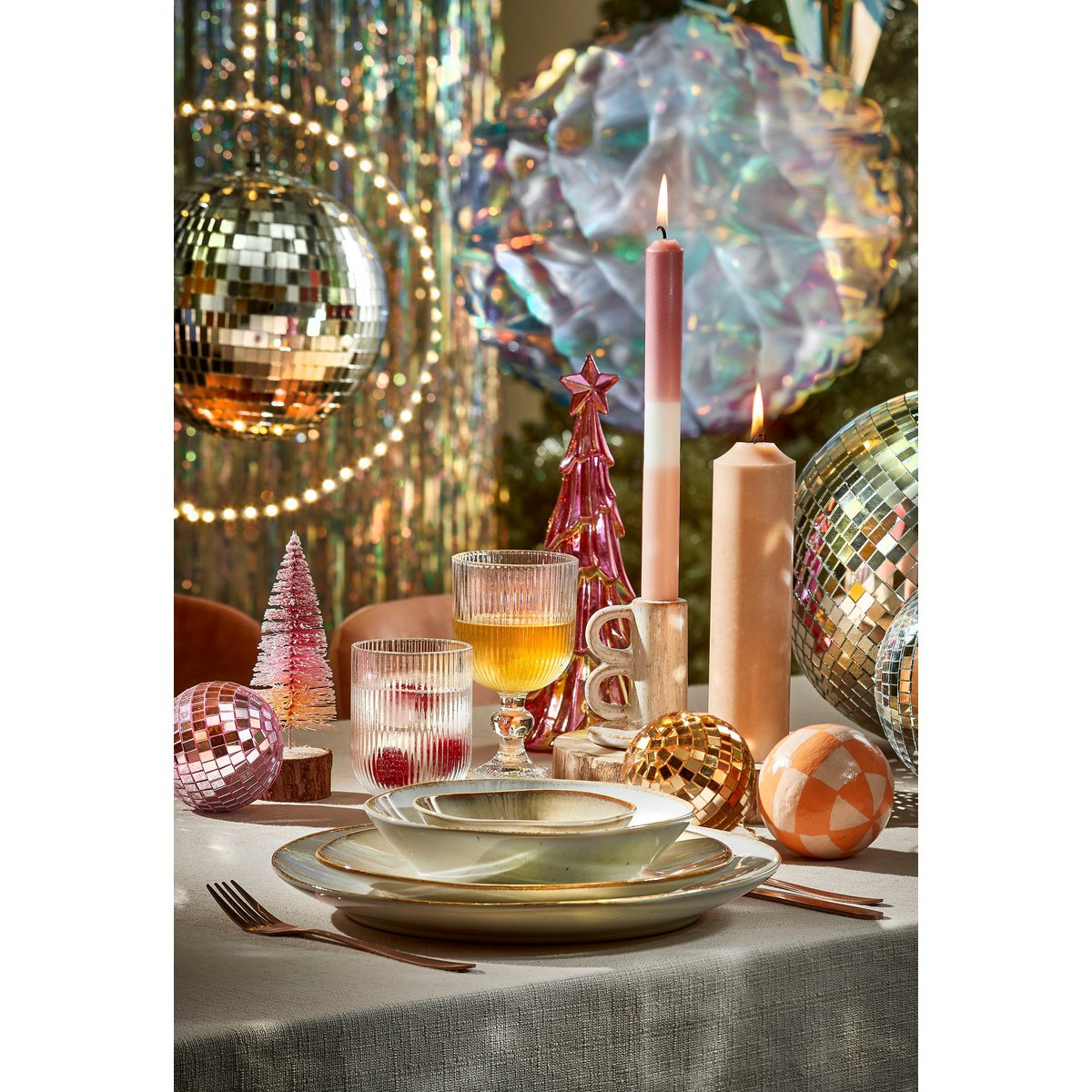Kerst Discobal - Ø25 cm - Zilver