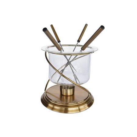 Gouden Fondue -service voor 4 personen