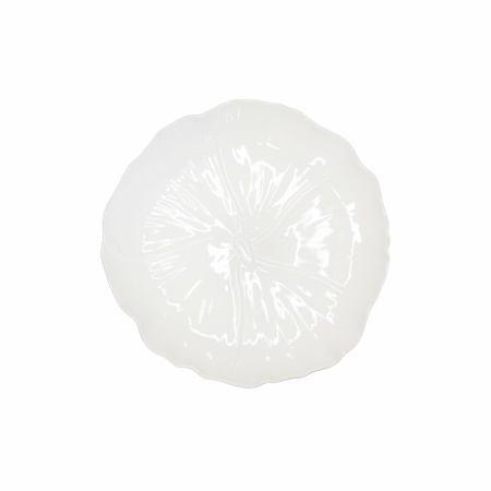 25 cm witte bloem dessertplaat
