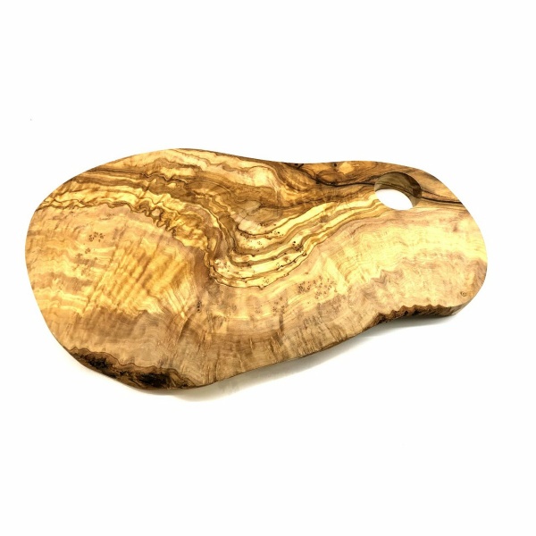 Rustieke snackplank 30-34 cm met een gat voor het ontbijtei
