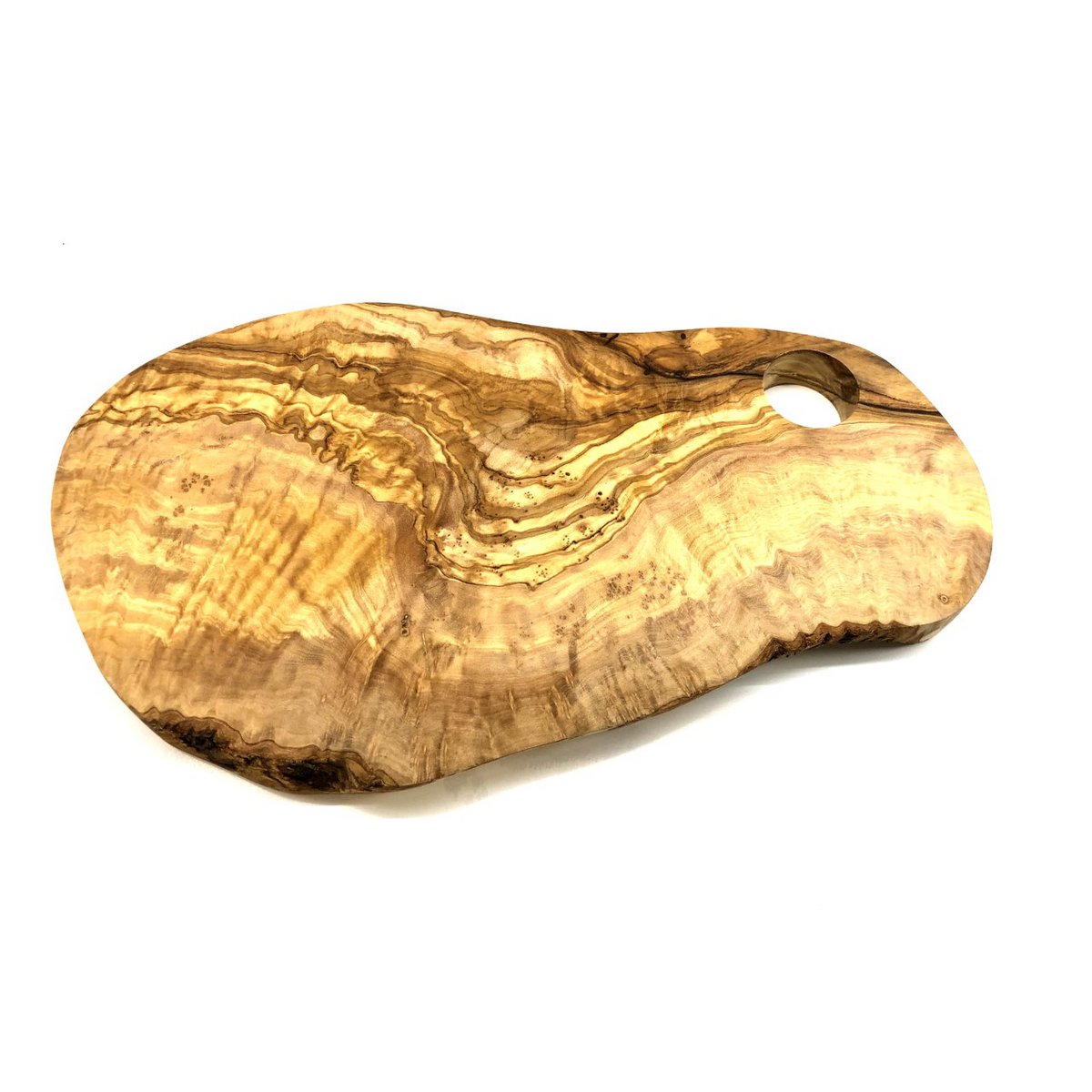 Rustieke snackplank 30-34 cm met een gat voor het ontbijtei