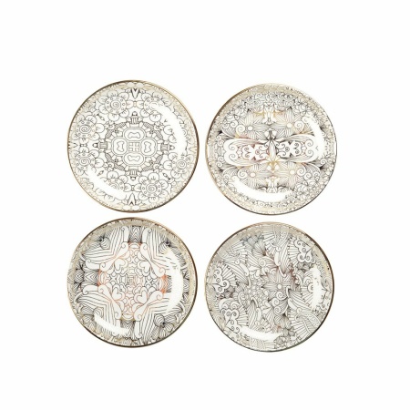 WITTE KOPPEN ABSTRACT ONTWERP - SET VAN 4