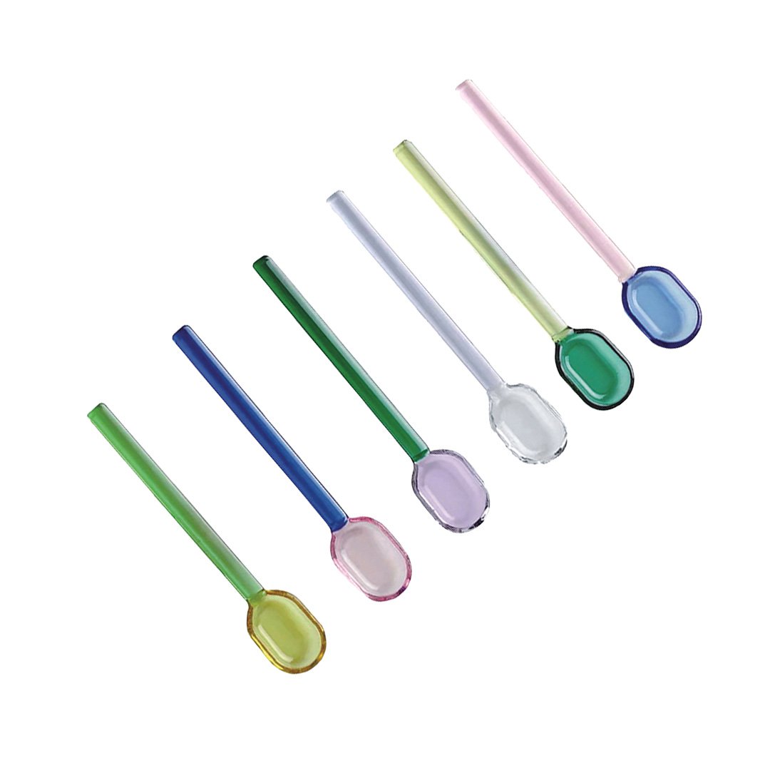 Veelkleurige theelepels - set van 6