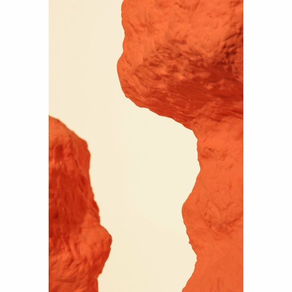 Keramieken vaas w. look of rock, in trendy oranje CHU32OR
