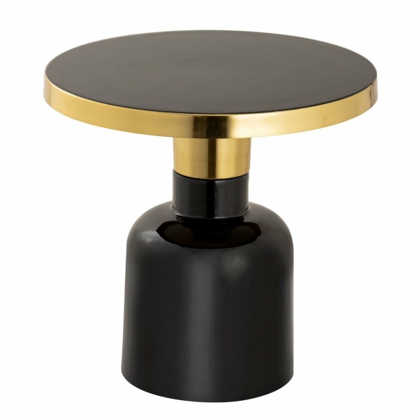 Bijzettafel rond ø 45 H 45 cm Decoratieve tafel Lampentafel Salontafel Glamtafel Metaal en email