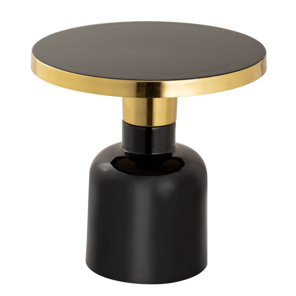 Bijzettafel rond ø 45 H 45 cm Decoratieve tafel Lampentafel Salontafel Glamtafel Metaal en email
