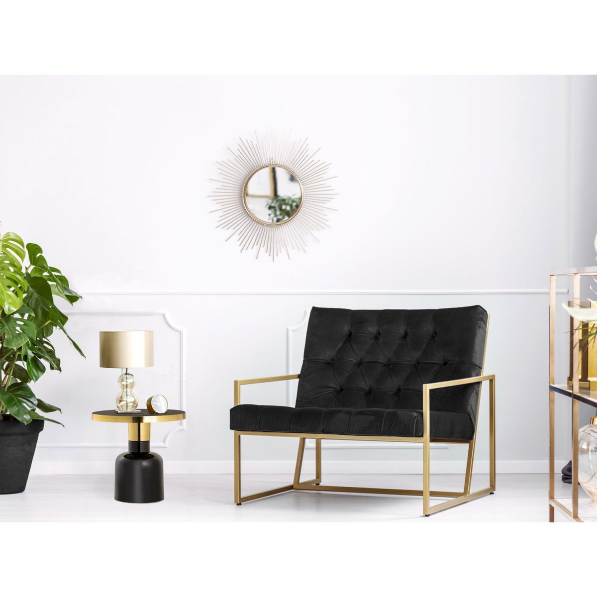 Bijzettafel rond ø 45 H 45 cm Decoratieve tafel Lampentafel Salontafel Glamtafel Metaal en email