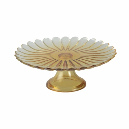 Gele cakeveschaal 21 cm - lente