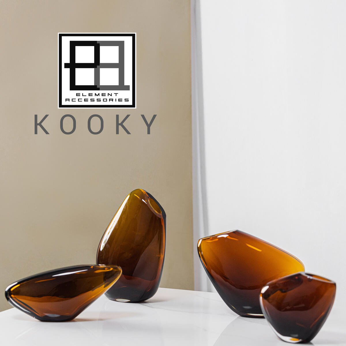 Innovatieve designvaas, kiezelachtige organische vorm, KOOKY21AM