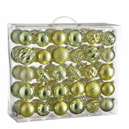 Kerstballen Set - 60 Stuks - Ø7 cm - Onbreekbaar - Lichtgroen