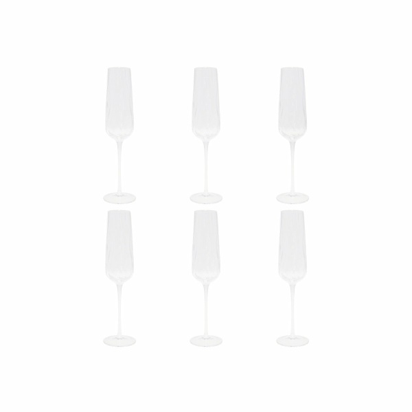 Vage champagne -fluiten - veel van 6