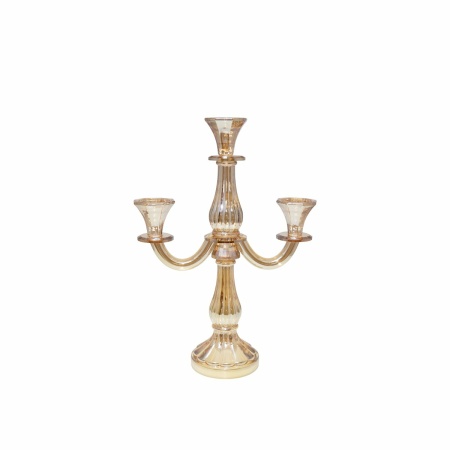 Kroonluchter 3 lichten amber h35cm