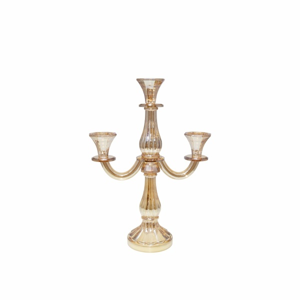 Kroonluchter 3 lichten amber h35cm