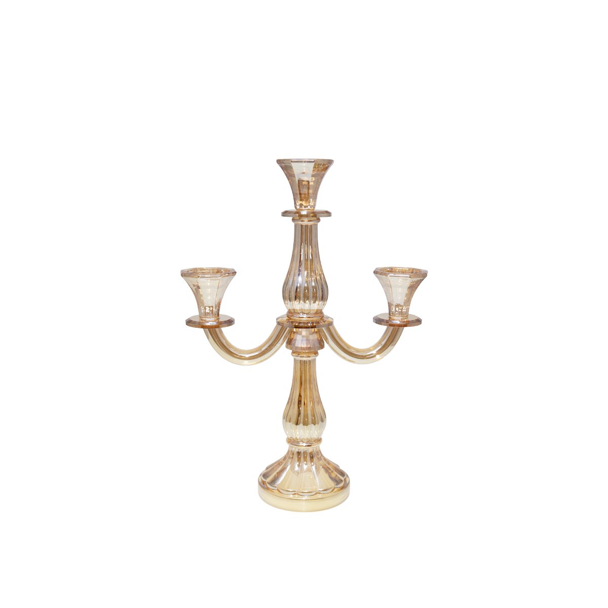 Kroonluchter 3 lichten amber h35cm