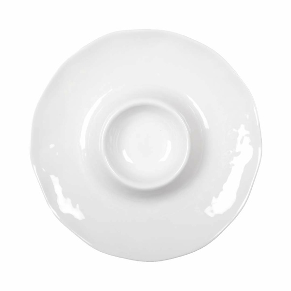 Aperitif Dish -chip en witte dip in melamine 35x35x3cm