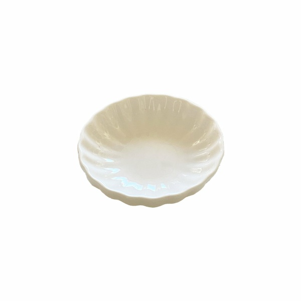 Witte ronde keramische beker