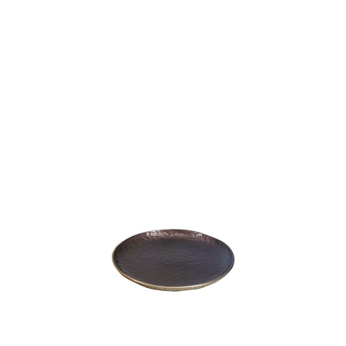 Decoratieve beker rond bruin 39x39x3,5 cm