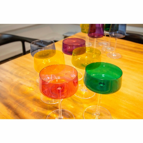 220 ml vergulde rand Champagne Cutters - veel 6