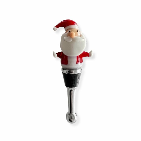 Kroonkurk Kerstman (H 11 cm), handgemaakt van Muranoglas
