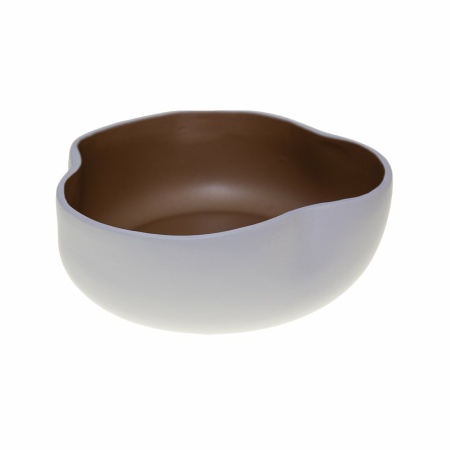 Wit en gouden keramische snit 20x20x8cm