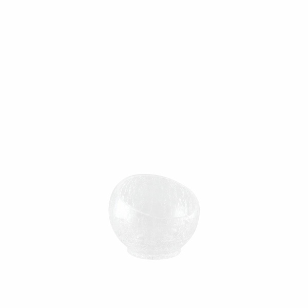 Glazen kom gebarsten effect klein model 15x15x13cm