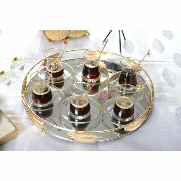 Gouden Filet Tea Cups - veel 6