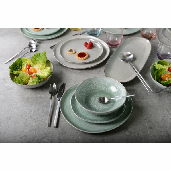 Mat zilveren salade bestek