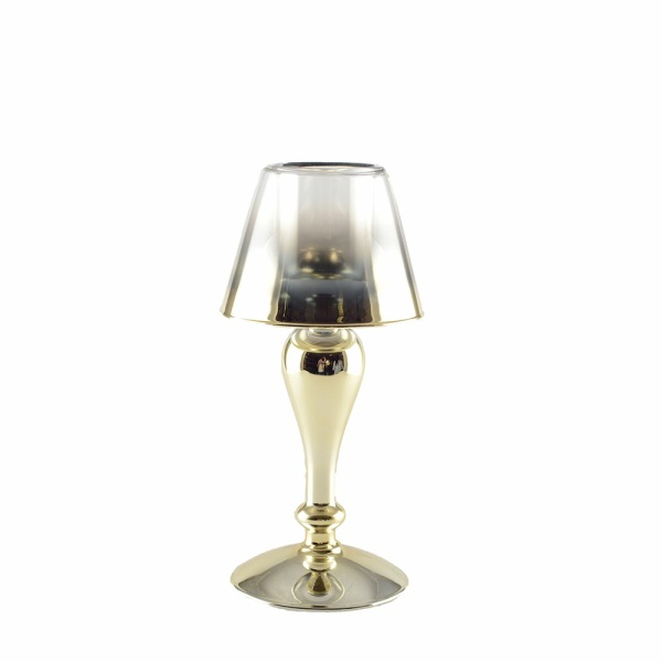 Golden Standing Candle Holder 12.5x12.15x25cm