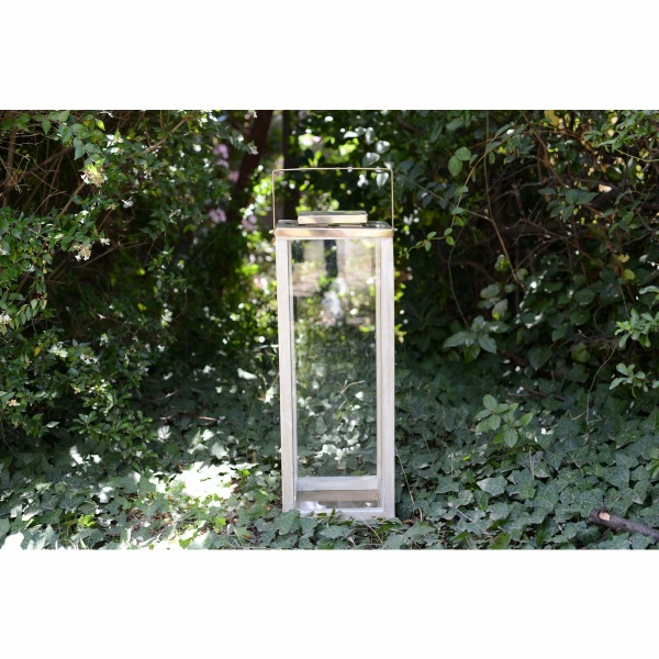 Grote glazen lantaarn 25x25x71cm